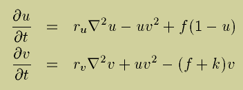 (Gray-Scott equation here)